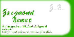 zsigmond nemet business card